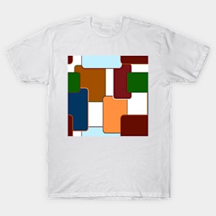 Retro Squares on white T-Shirt